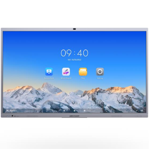 Hikvision DS-D5C75RB/B 75-Inch 4K UHD Android Interactive Flat Panel with 8MP AI Camera and 8-Array Mic